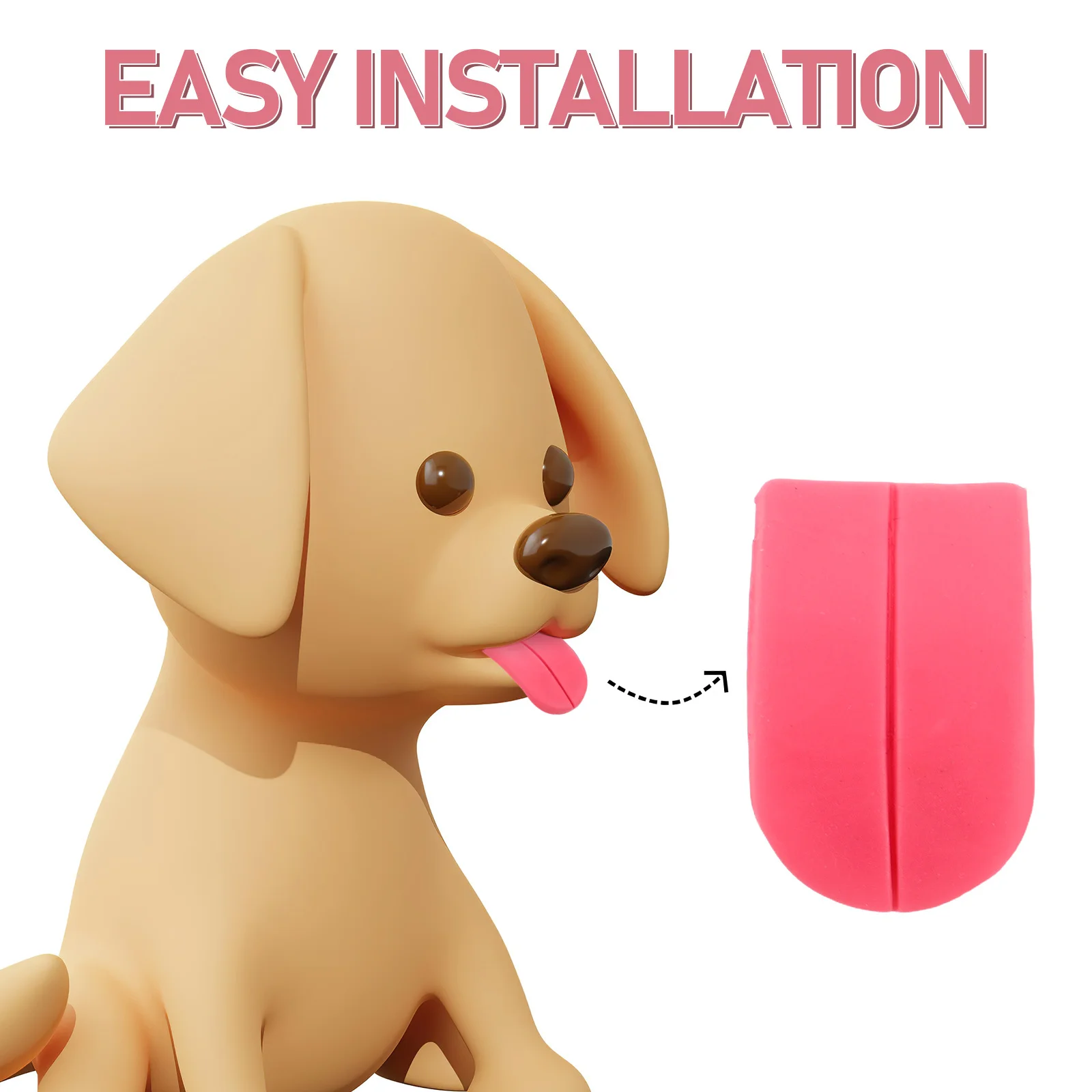 樹脂製リアルな動物の舌プロップ DIYクラフト用 ソフトフェイク舌交換部品 ぬいぐるみ犬の修理とアクセサリー用