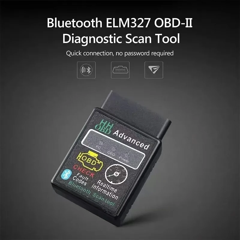 Mini ELM327 OBD2 Scanner V1.5 Bluetooth OBD Car Diagnostic Tool Code Reader For Android Windows IOS Automotive Fault Detector