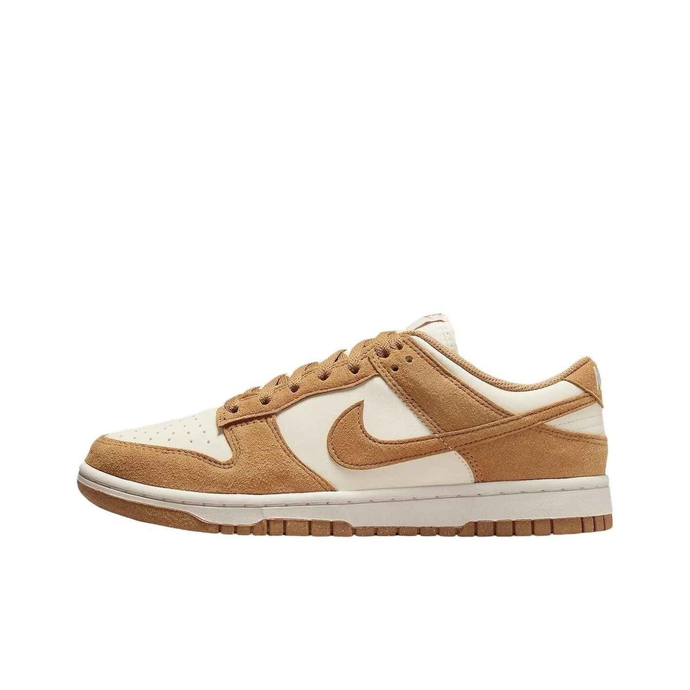 Nike Dunk Low top Skateboard Shoes Women's White Brown HJ7673-100