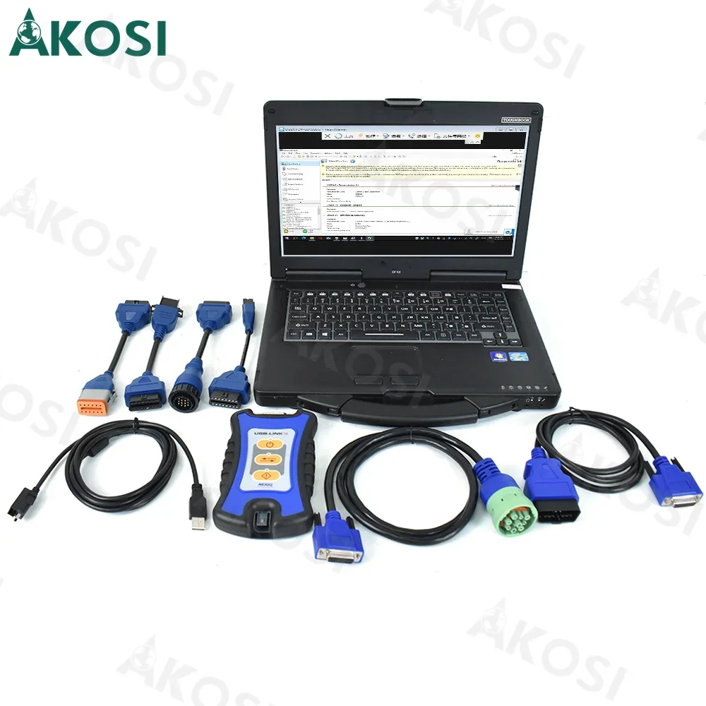 Newest For NEXIQ 3 USB Link 121054 Truck Diagnostic Tool USB link N3 Bluetooth Diesel Truck Diagnostic OBD2 tool+CFC2 laptop