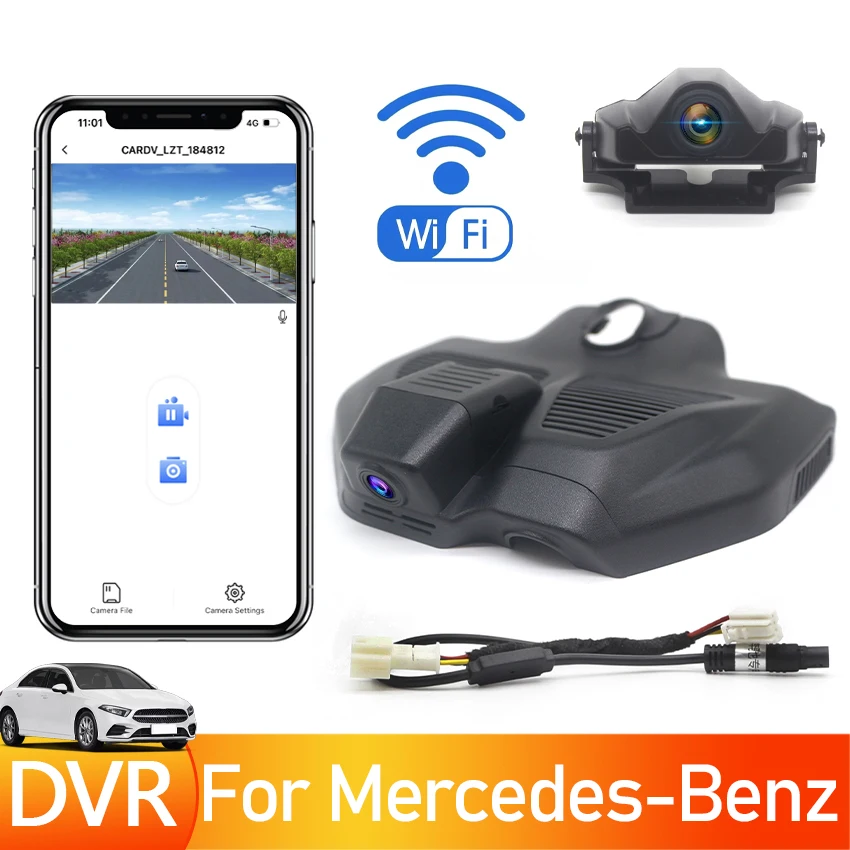 

Hidden Car WIFI DVR Dash Cam Video Recorder Original For Mercedes-Benz EQC EQC400 4MATIC GLC GLC300L 2020 ~ 2022 Car Accessories