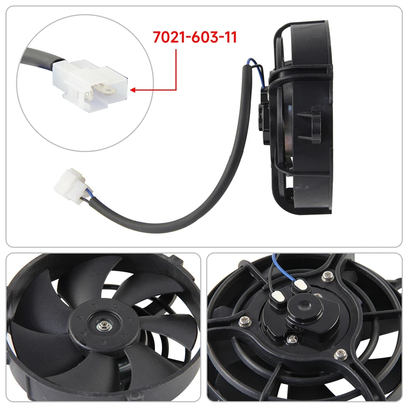 

Black Universal Large Dual Pass Bar&Plate Durable Oil Cooler fan cover with Bis- 2×5.5" Electric Fan Aluminum Kit