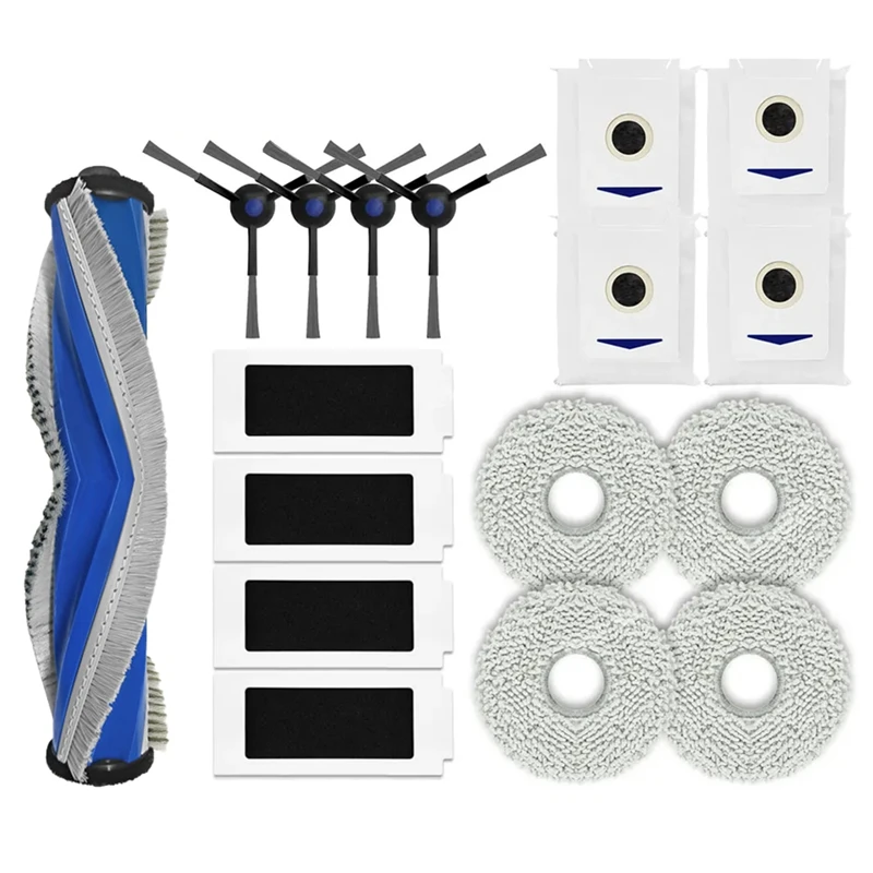 A15Q-Accessories Fit For Ecovacs T30 Pro Omni (DDX14) / YEEDI M12 Pro+ Main Side Brush Filter Mop Dust Bag Replacement
