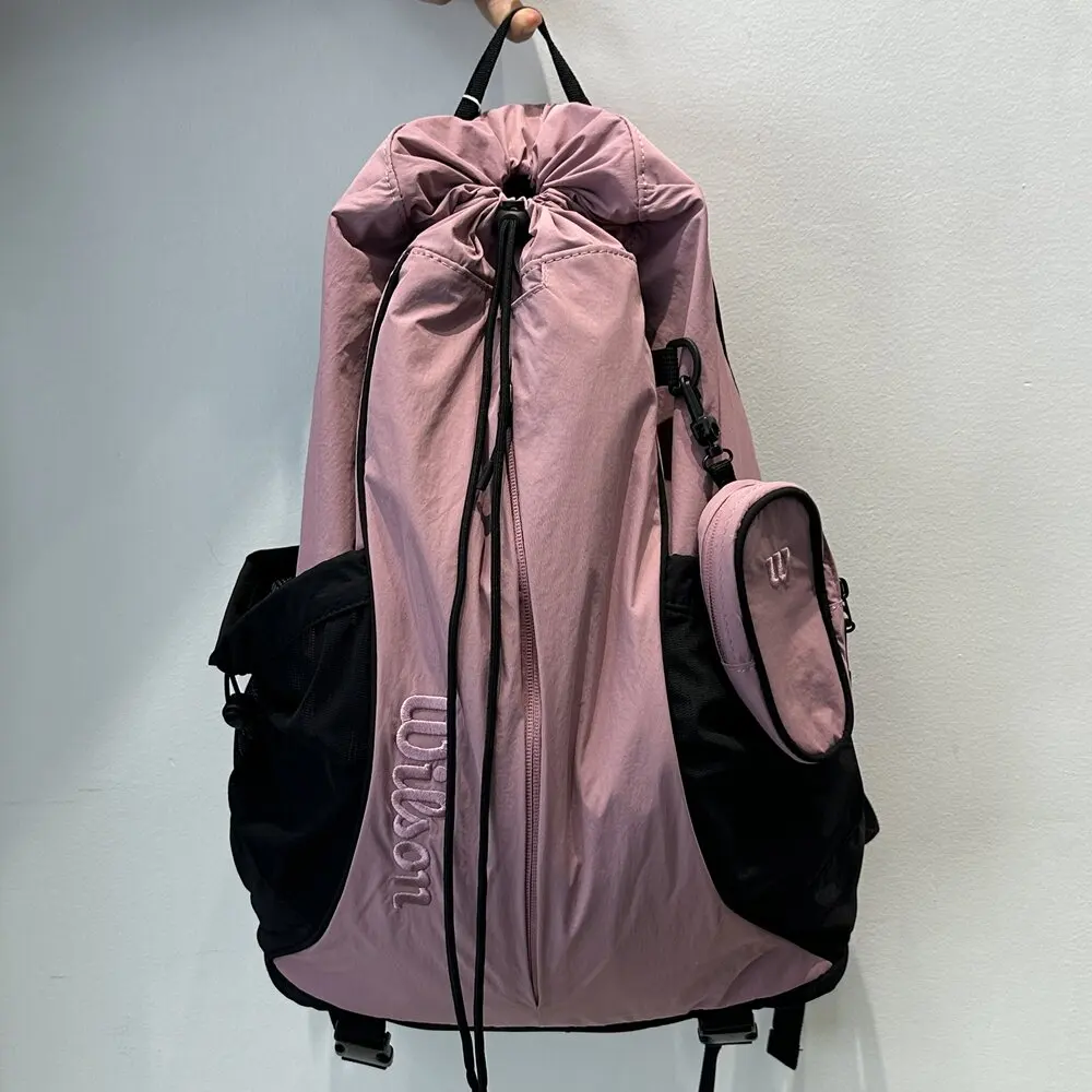 Wilson Tennis Racket Bag Drawstring Backpack Insulated Racket Compartment Independent Shoe Compartment 20L