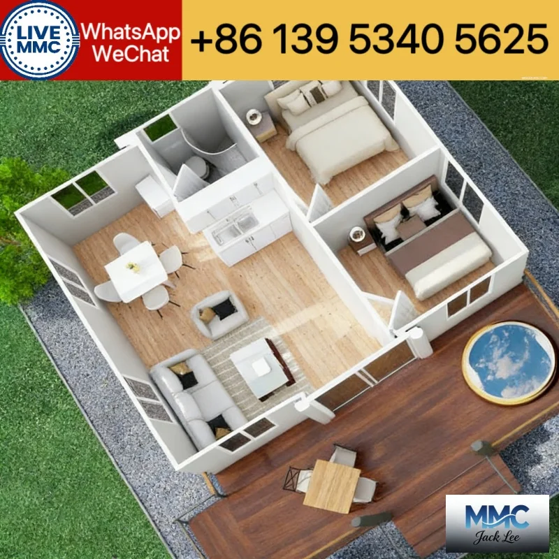 40-foot Folding Holiday Villa 2-4 Bedroom Luxury Prefabricated Modular House Long-Life Waterproof Mobile Container House