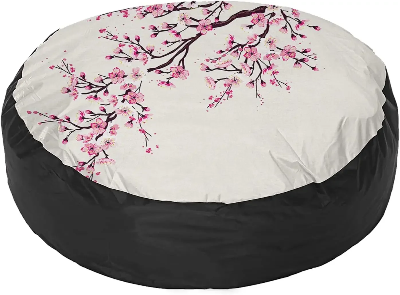 Flowers Japanese Cherry BlossomSpare Tire Cover Weatherproof Dustproof Universal Tire Cover for RV Trailers Motorhomes SUV