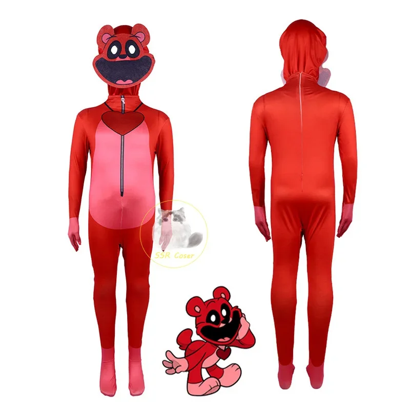 Uśmiechnięte stworzenia kostiumy cosplay uśmiechnięta napój kota kombinezon Accion Zentai Halloween karnawałowa impreza przebierana dla dzieci dorosłych