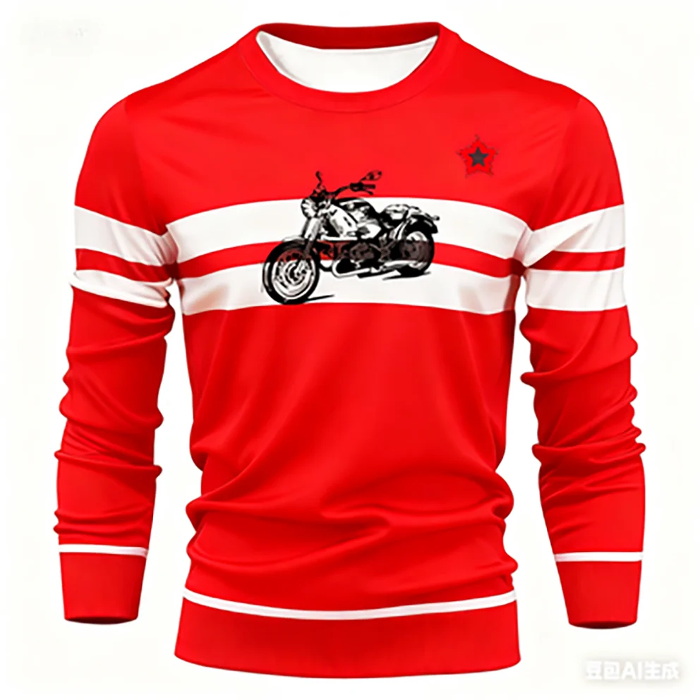 قميص رجالي أنيق بأكمام طويلة برسومات ثلاثية الأبعاد - قميص رياضي كاجوال سريع الجفاف لركوب الدراجات على الطرق الوعرة للرجال بأكمام طويلة MTB #4
