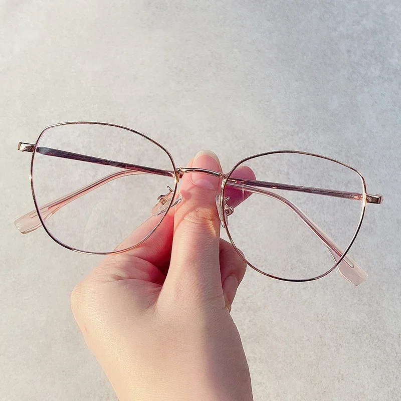 Myopia Prescription Glasses -0.5 to -10 Women Men Alloy Frame Blue Light Blocking Or Photochromic Nearsighted Eyeglasses F095