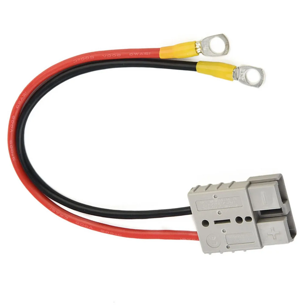 50A For Compatible Charging Cable with M8 Terminal Ends for Battery Boxes Power Supplies and Renewable Energy Systems