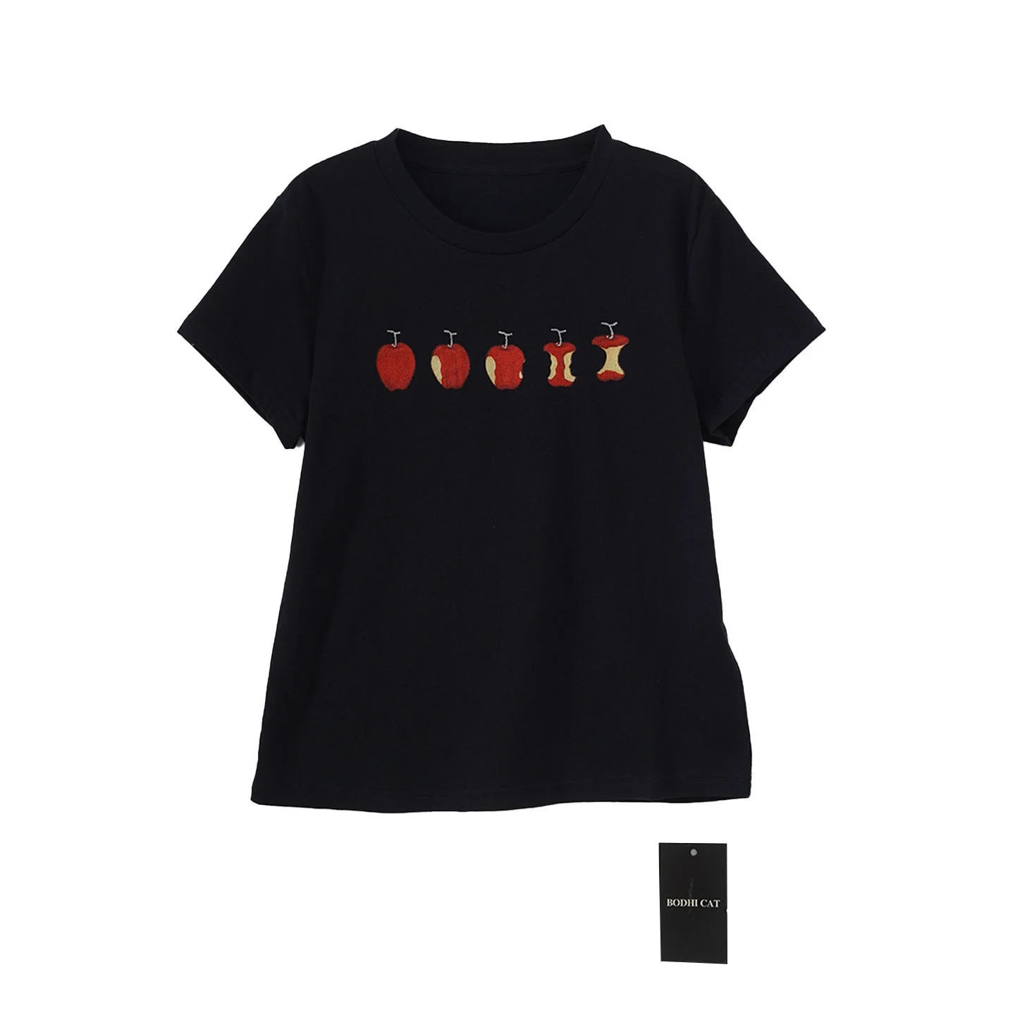 

Женская повседневная футболка BodhlCat с круглым вырезом и коротким рукавом, свободного кроя, из смесового хлопка и льна, удобная, дышащая, 2026