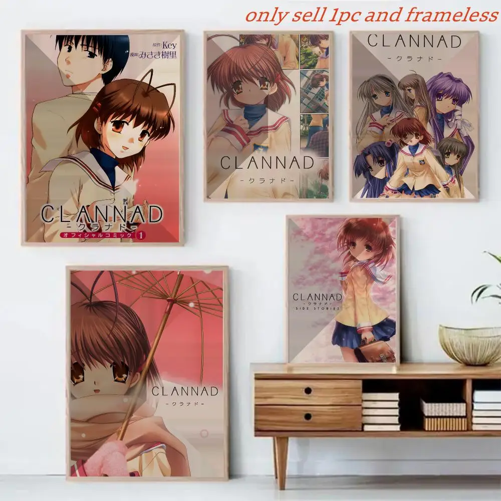 Video Game Anime C-clannad Painting Calligraphy Canvas Mural For Interior Walls Crease-Free Beautiful For Living Room Bedroom