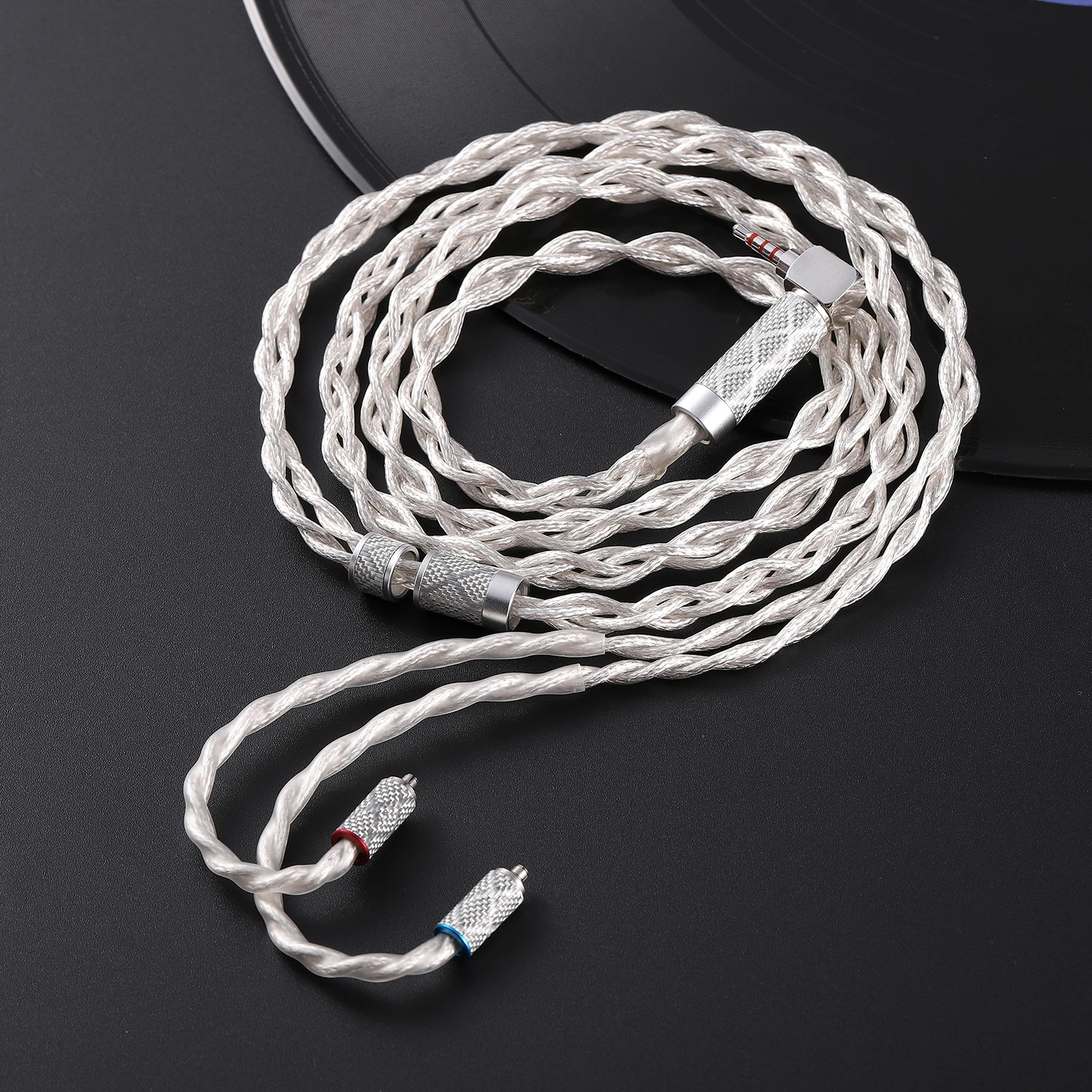 Taiwan 7nocc single crystal copper shaft shield wire 4.4mm 3.5mm earphone upgrade cable MMCX 0.78 QDC ie900 hd650 hd800s