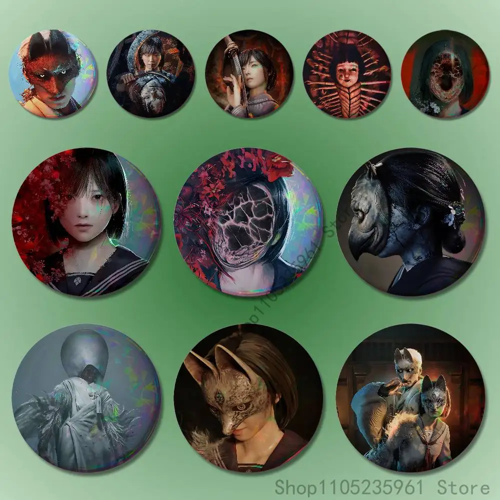 

S-Silent H-Hill f 32mm 58mm 75mm 44mm 25mm Anime Badges Brooches DIY Pins Decorations Birthday Valentine Gifts