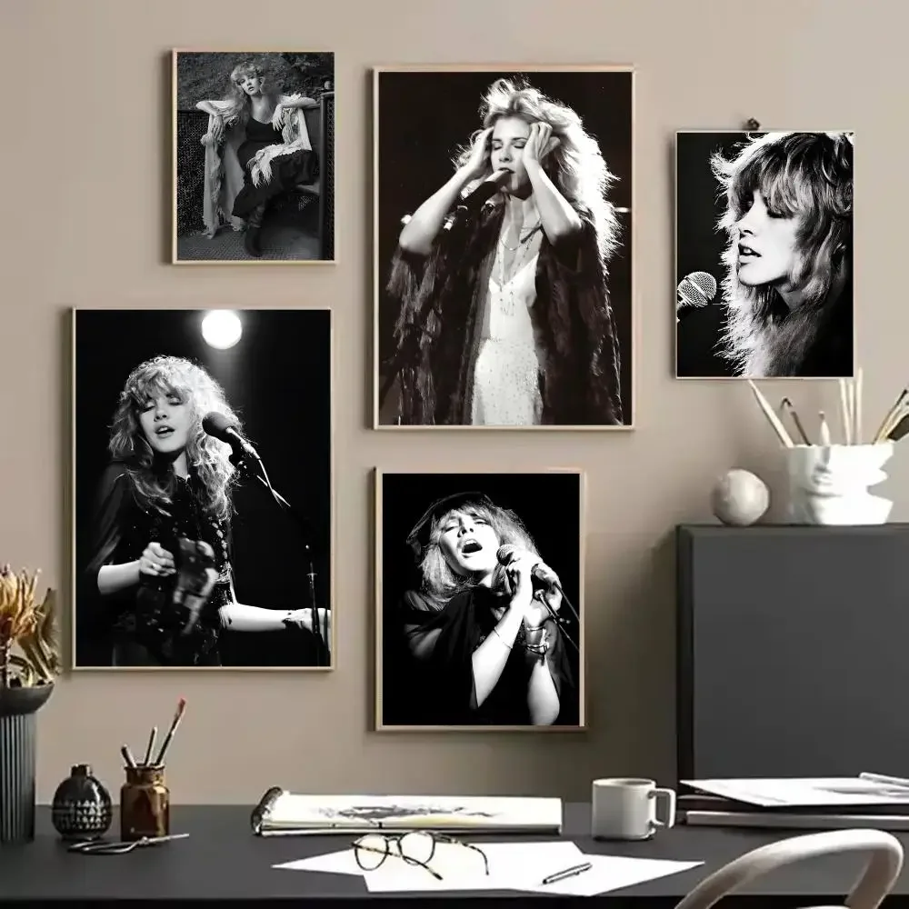 S-Stevie Nicks Singer Poster Stickers HD Waterproof Painting Wall Art For Bedroom Living Room Home Decor Decoration Gift