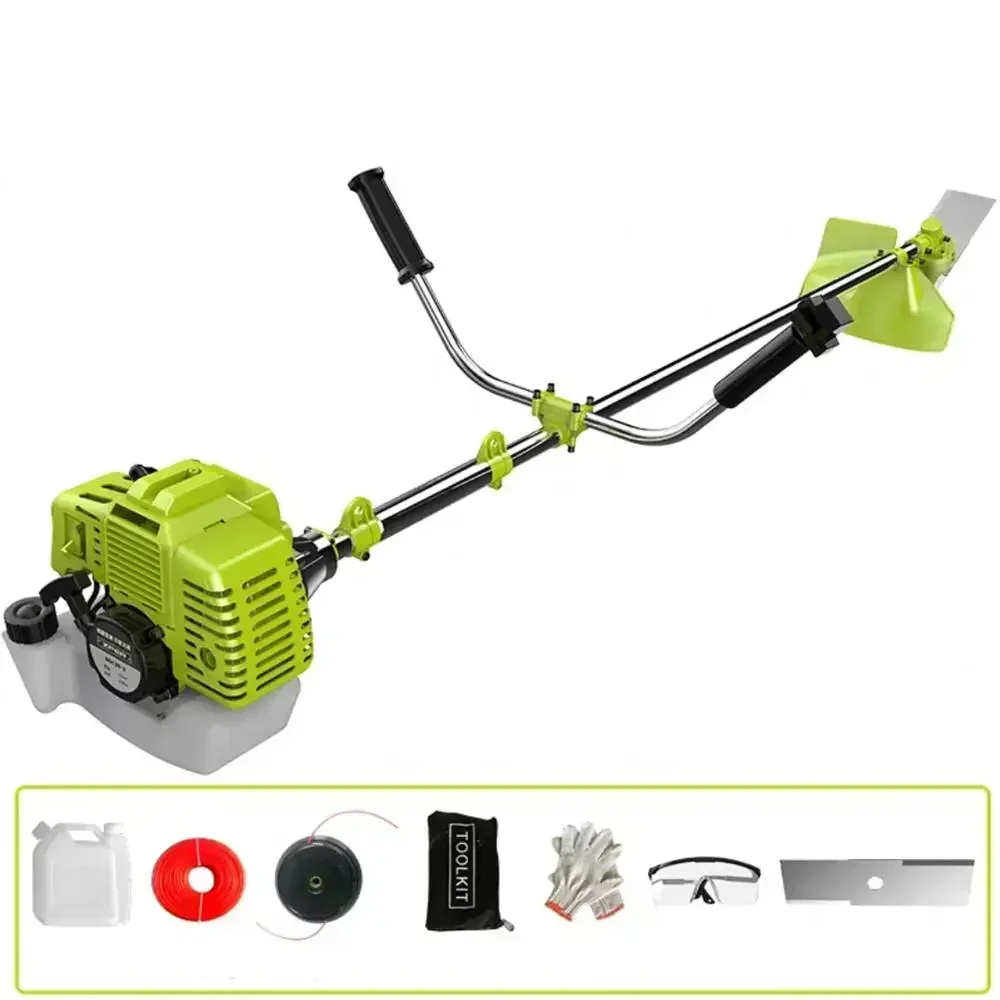 Multifunctional 2 Stroke Small  Lawn Mower Agricultural Weeder Hoe Brush Cutter Harvester Garden Grass Cutting Trimming Tool