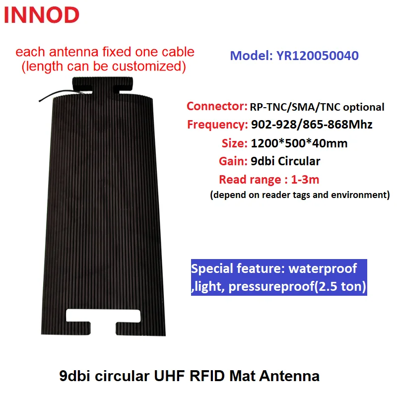 

RFID спортивные системы гоночного пола с высоким коэффициентом усиления 9dbi UHF RFID-антенна Пассивный коврик RFID напольная антенна для марафонских беговых меток