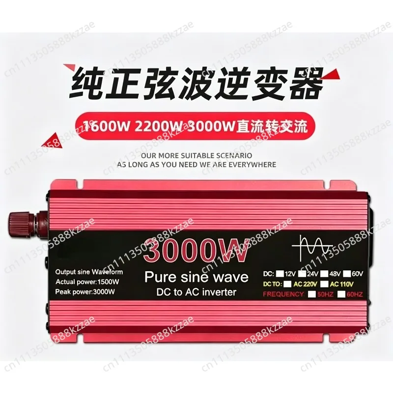 12V 24V 48V Dc to AC 220V 1000W 1600W 2200W 3200W Car RV Power Pure Sine Wave Power Inverter 3000w