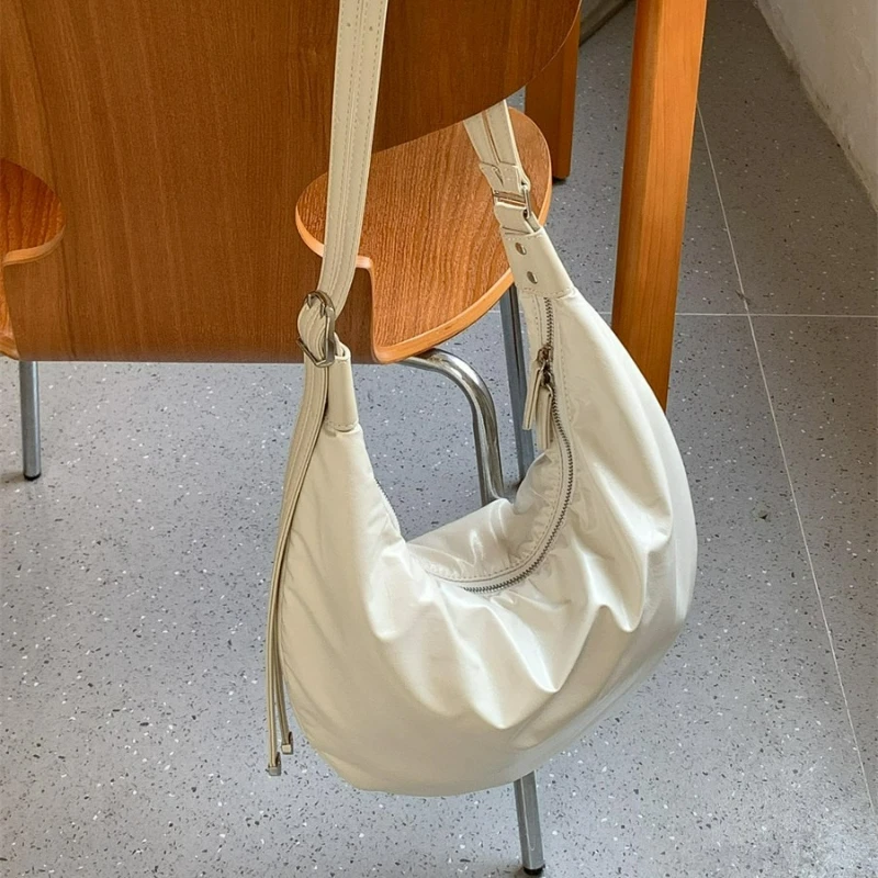

New Fashion Comfortable and Versatile Crossbody Bag Women Stylish Hobo Shoulder Bags Large Capacity Pure Color Casual Handle Bag