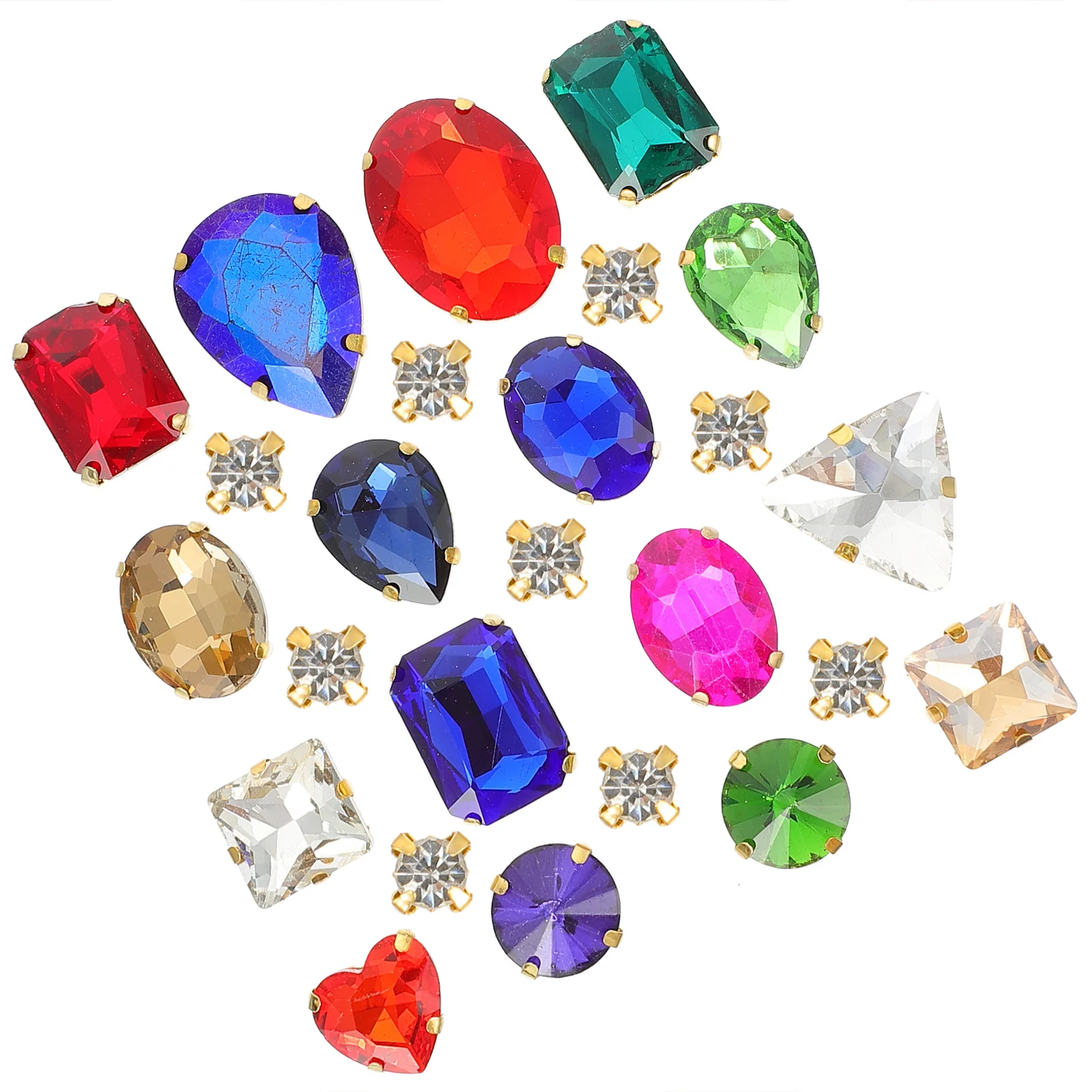 

1Set Hand Sewing Claw Glass Rhinestones Fashionable Delicate Lovely Embellish Clothes Bags Shoes Safe Ecofriendly Decor