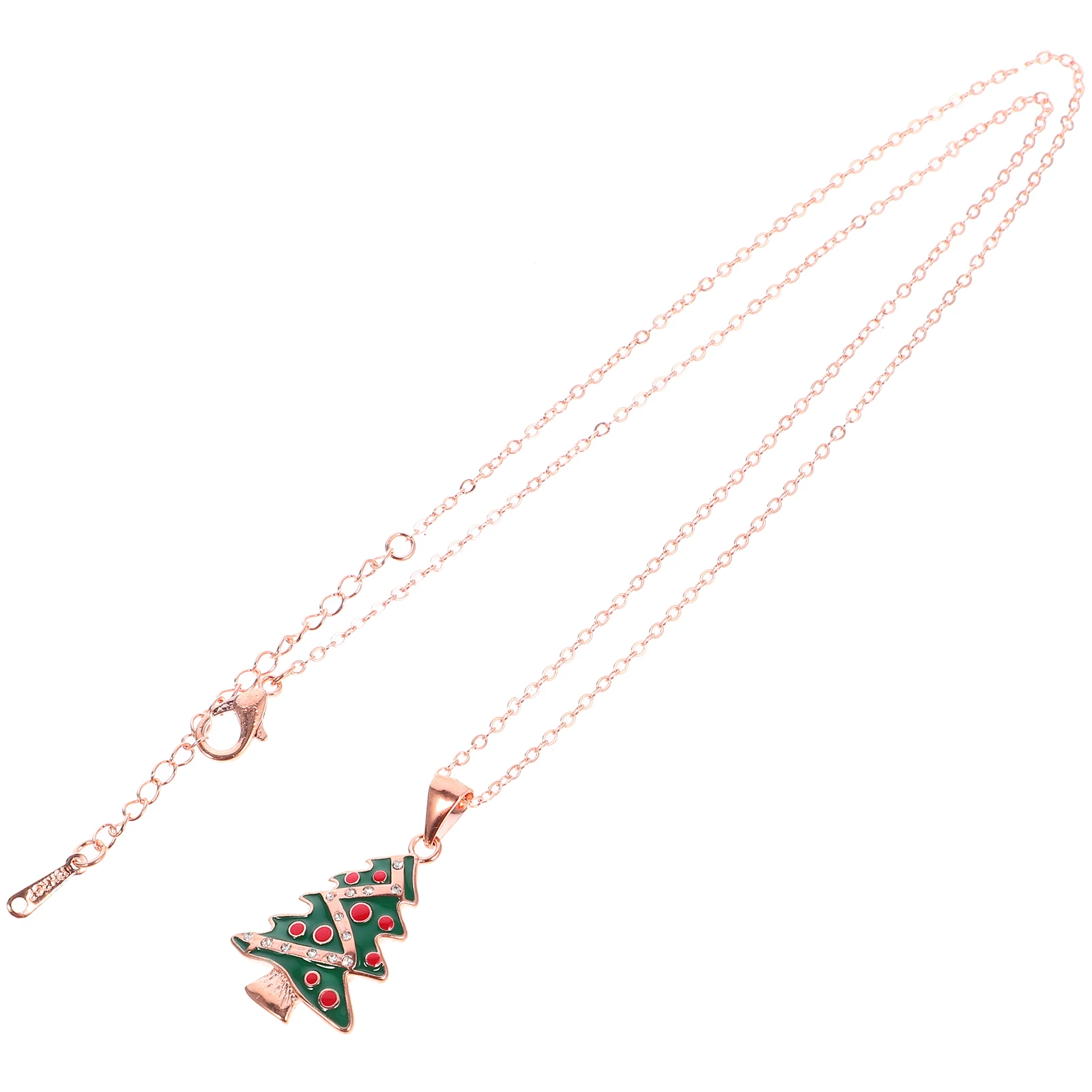 

Christmas Tree Rose Gold Plated Elegant Jewelry Sweater Chain Elegant Jewelry Christmas Gift Non Fading Pendant