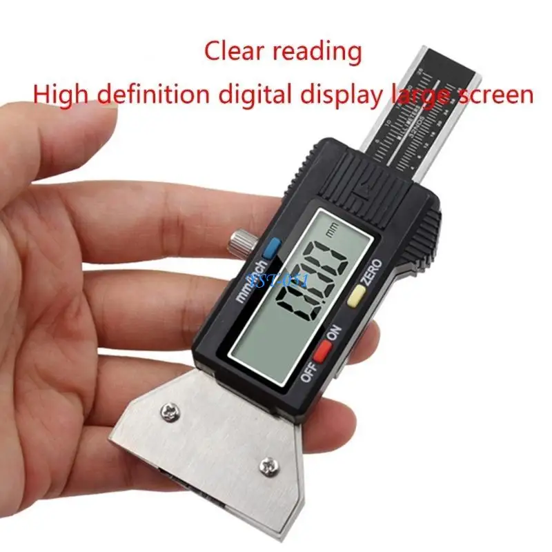 E15A سيارة الإطارات فقي عمق اختبار المقاوم للصدأ شاشة ديجيتال 0-25.4 مللي متر متر مقياس لشاحنة الإطارات فقي مدقق أدوات الرصد