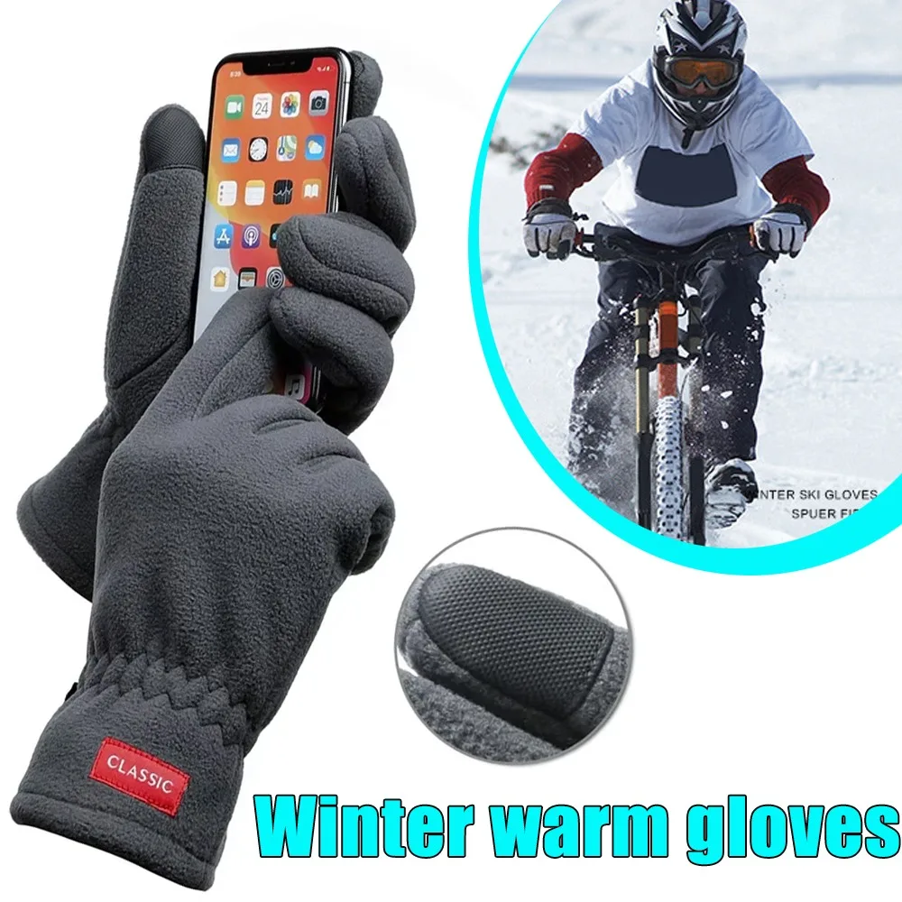 

1 Pair Winter Gloves Waterproof Thermal Touch Screen Thermal Windproof Warm Gloves Cold Weather Running Sports Hiking Ski Gloves