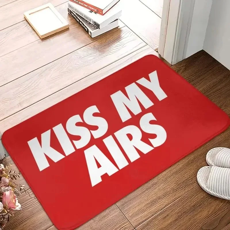 K-Kiss My Airs Welcome Rug J-Just Do It Print Bedroom Living Room Entrance Doormat Machine Washable Kitchen Door Mat Home Decor