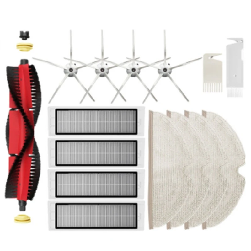 1 Juego de cepillo lateral principal, filtro Hepa, paño de mopa para Xiaomi Roborock S5 S50 S51 S55 S60 S65 piezas de aspiradora robótica