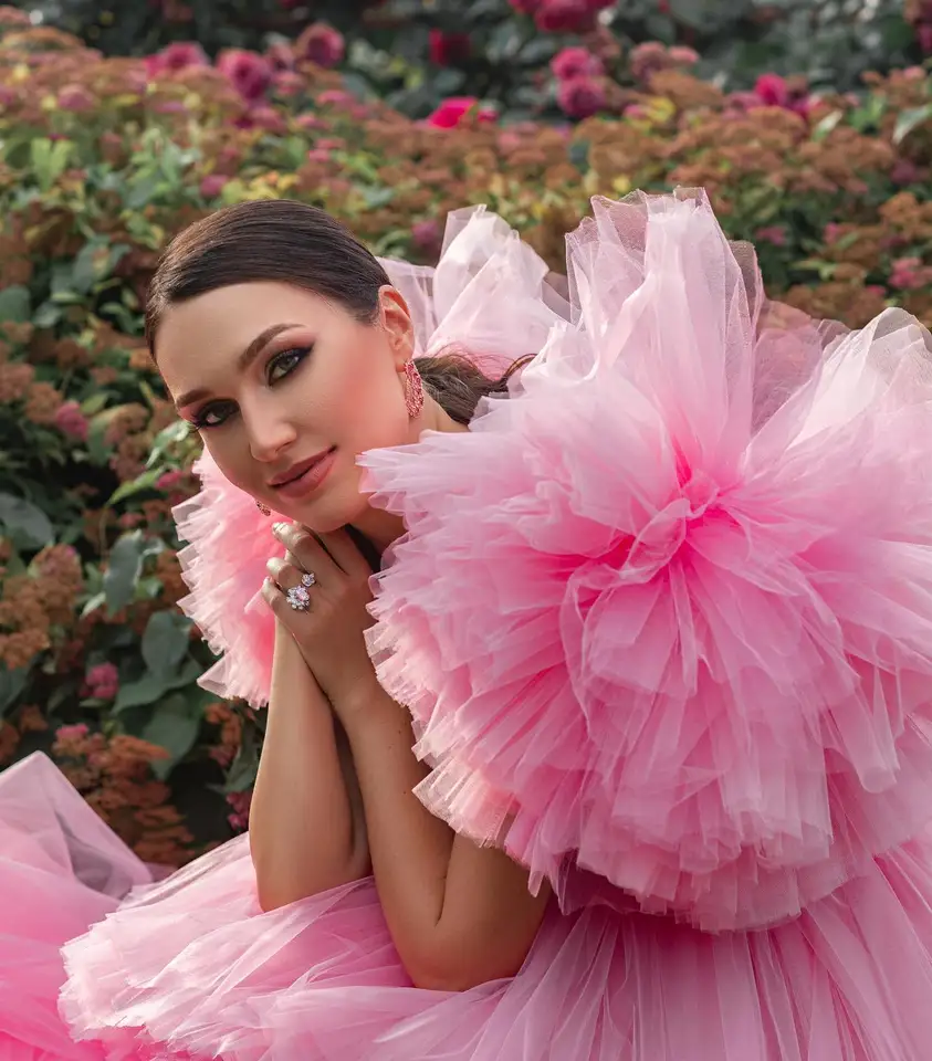 pink tutu dress for women Beautiful Short Tulle Dresses Big Volume Ruffles Tulle A-line Girls Birthday Party Unicorn Adult Tutu Dress Pink Adult Tulle Tutu: Cocktail