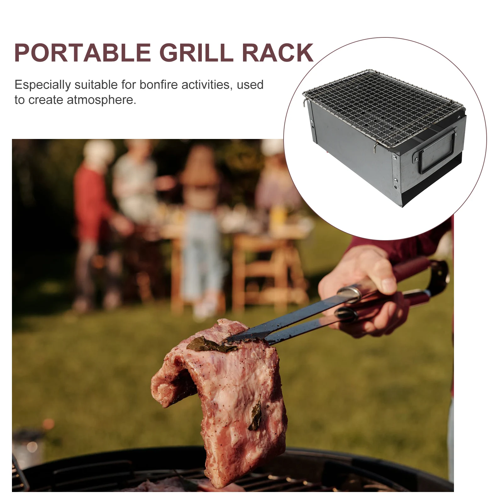 

Iron Alloy BBQ Grill Durable Portable Camping Outdoor Stove Lightweight Backyard Charcoal Travel Grills Kitchen Gadgets