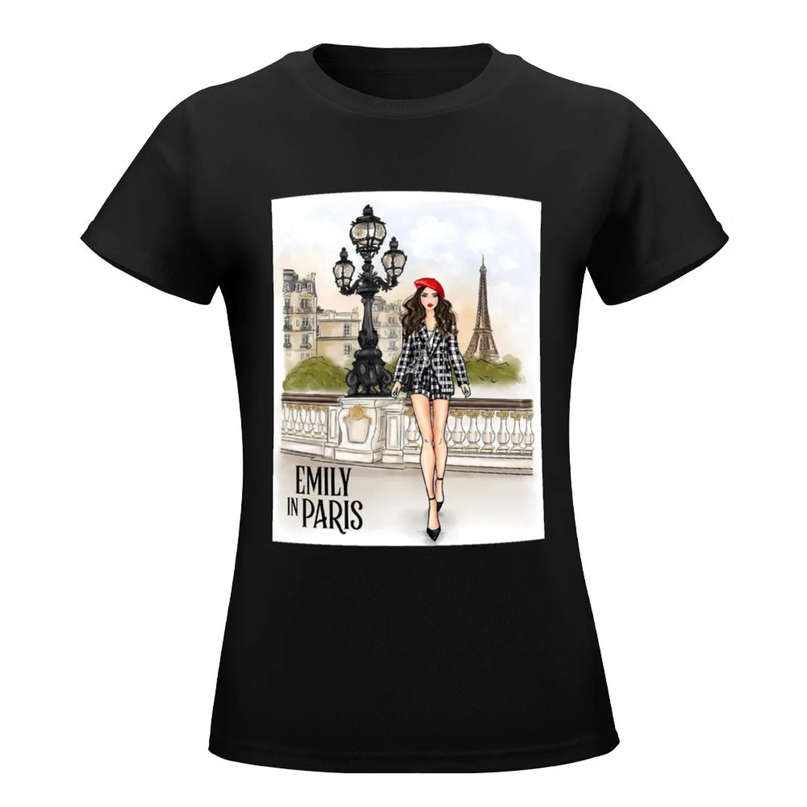 Emily in paris Active T-Shirt tops anime clothes cute tops Women's t-shirt