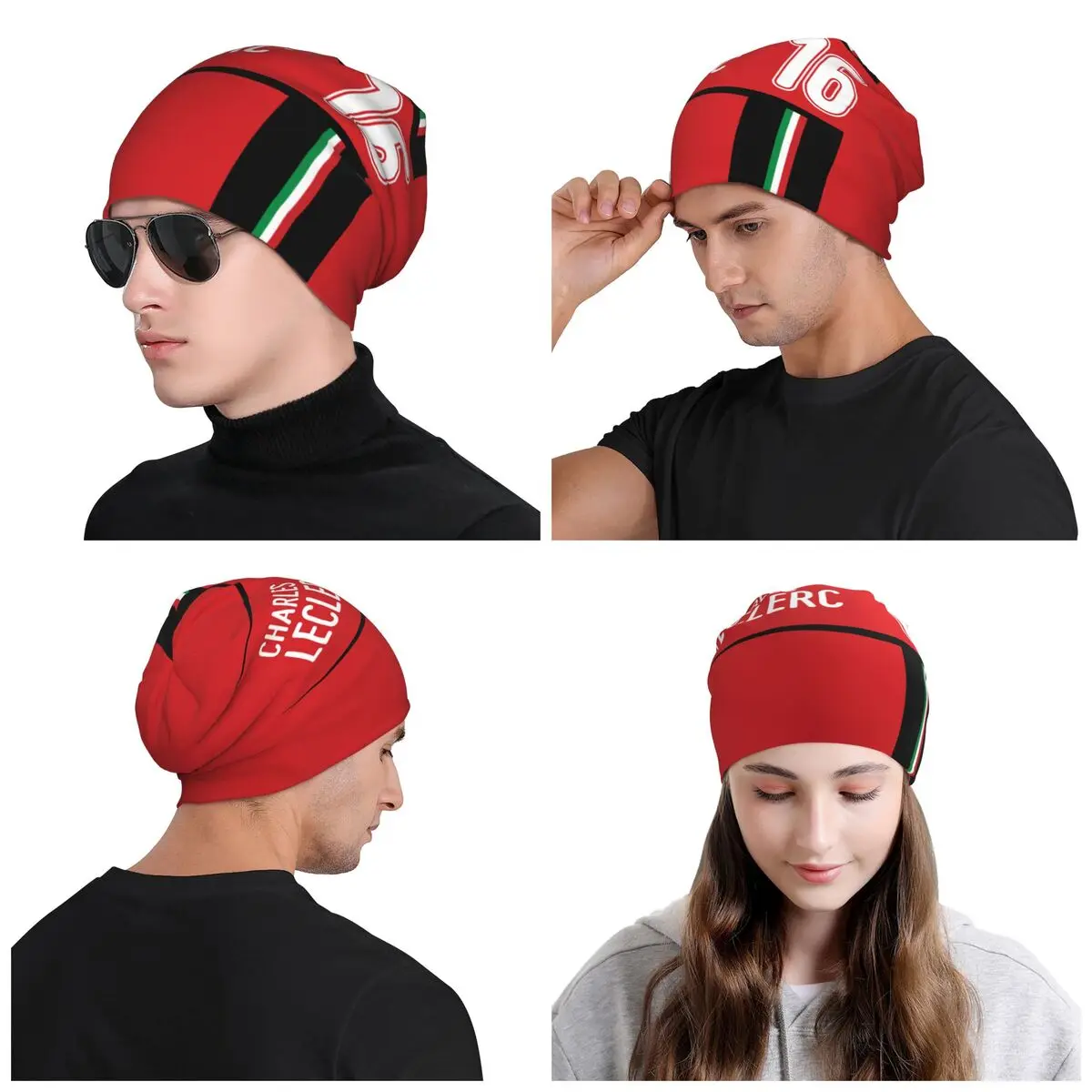 Custom Leclercs Monaco Formula Driver Charles Skullies Beanies Caps Streetwear Winter Warm Men Women Knitting Hats Bonnet Hats