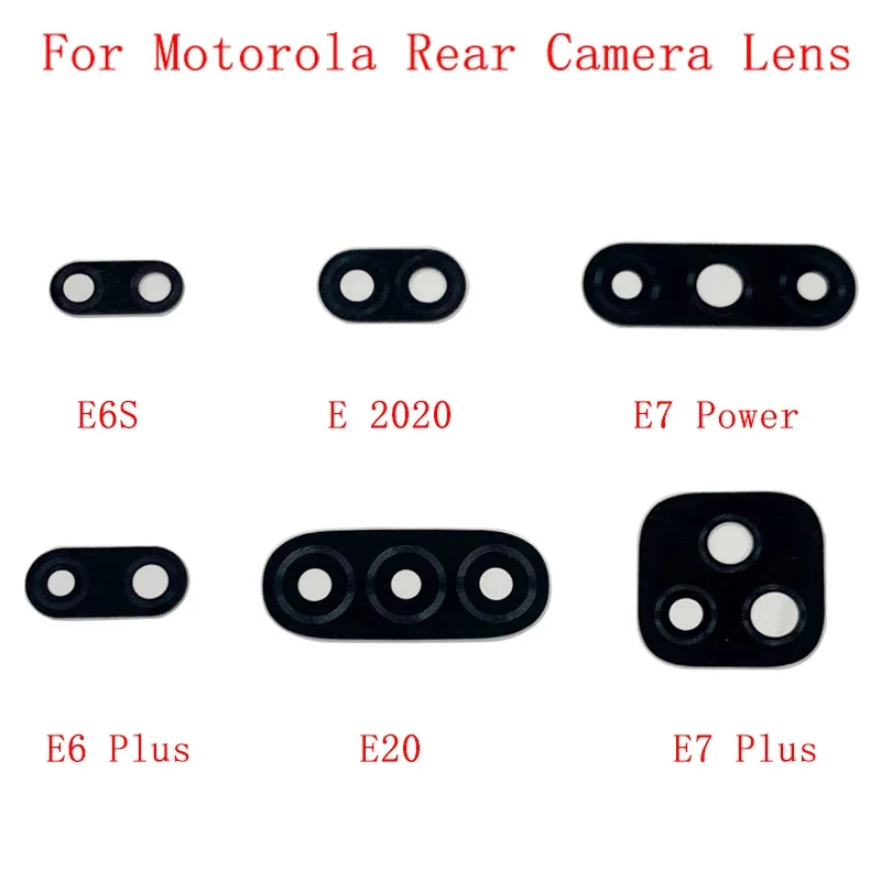 2Pcs Back Camera Glass Lens For Motorola Moto E6S E 2020 E7 Power E4 E5 E6 Play E7 Plus E20 Rear Camera Glass Lens