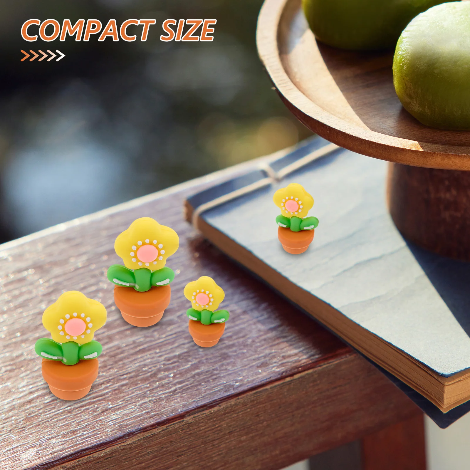 

20Pcs Miniature Potted Plant Fake Flower Pots Beige Signboards Mini Garden Scene Accessories for Home Office Cafe Decoration