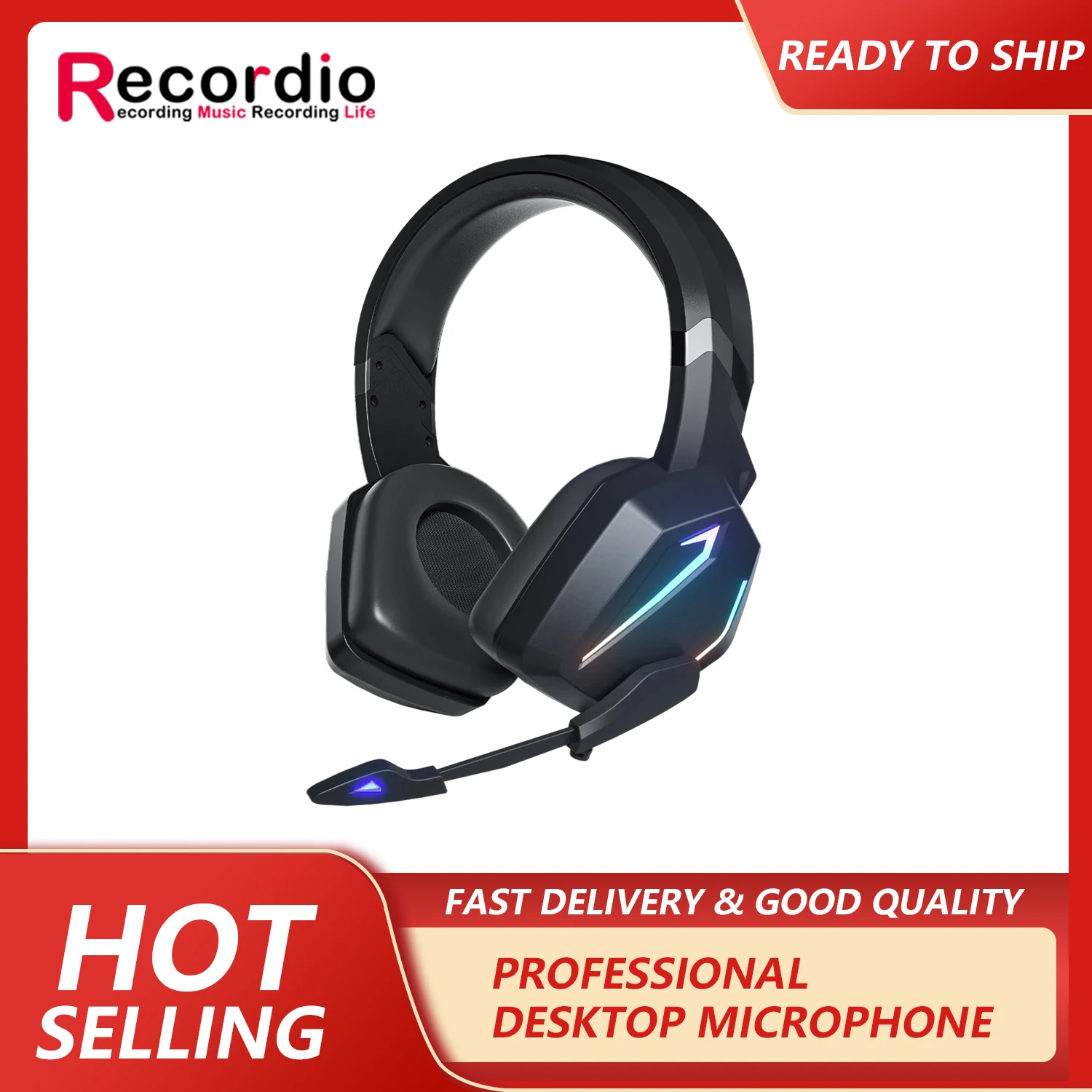 

GAE-G20 professional gaming retractable all-inclusive computer wired headset, luminous headset, noise reduction and sound insula