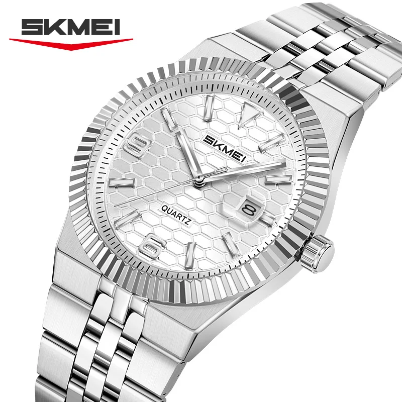 Montre à mouvement à quartz de luxe SKMEI pour hommes et femmes, montres-bracelets pour affaires, design tendance, étanche, horloge, Reloj Hombre