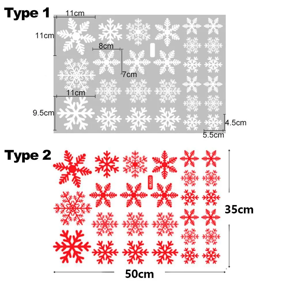 27/38PCS Gift Xmas  Festival Supplies Home Decoration Snow Flakes Decals Shopwindow Ornament Wall Art Christmas Window Stickers view 4