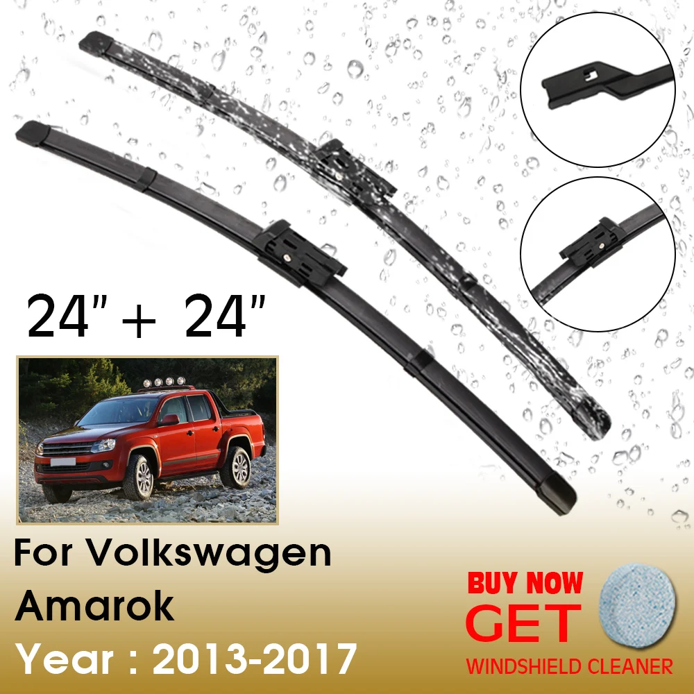 

Car Wiper Blade For Volkswagen Amarok 24"+24" 2013-2017 Front Window Washer Windscreen Windshield Wipers Blades Accessories