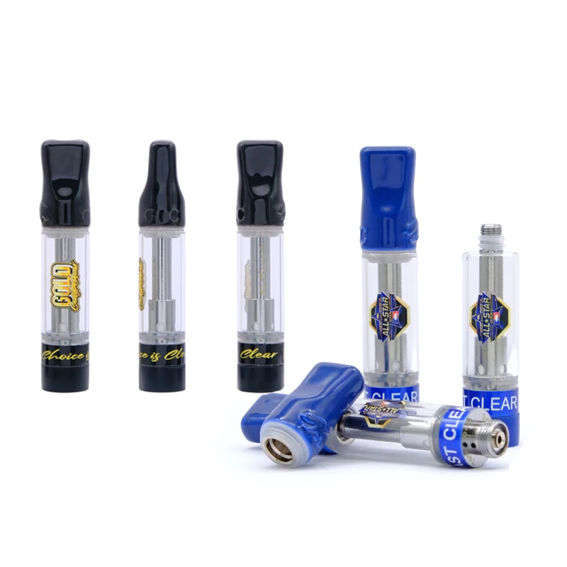 

50 шт., картриджи Gold Coast Clear Vape, все Star Blue GCC Carts, картридж, 0,8 мл, 1,0 мл, плоский капельный наконечник, без утечки, испаритель электронная сигарета бак
