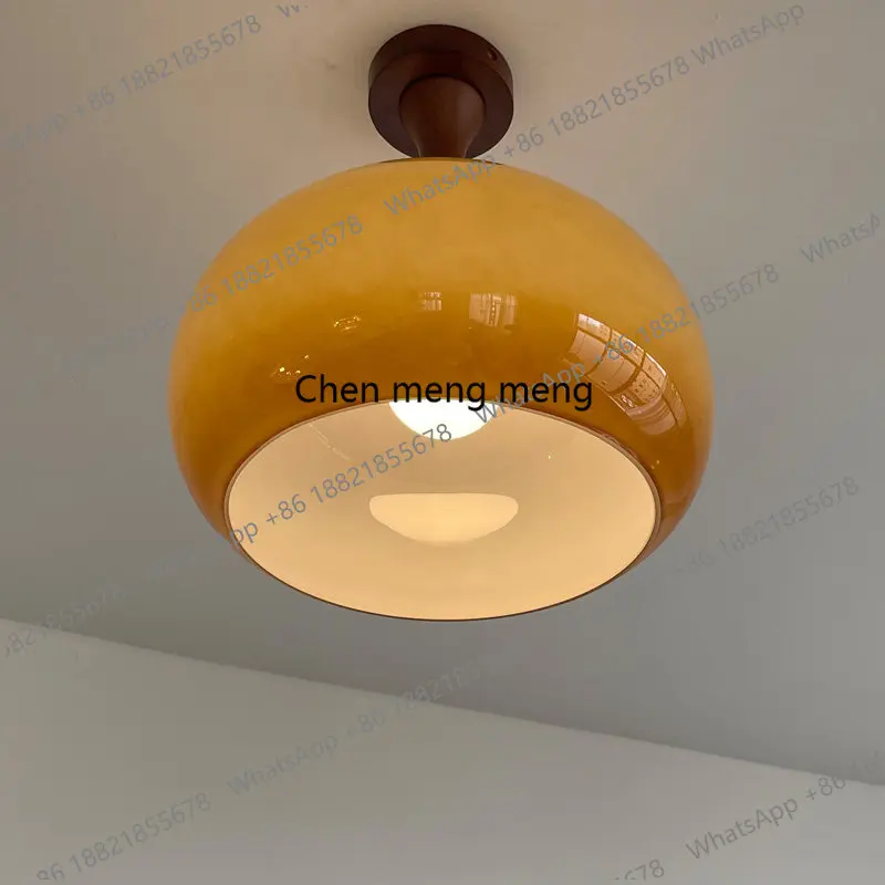 

Потолочный светильник для спальни, карамельного цвета, с постепенным изменением цвета, в стиле ретро, средневековый, французский, персонализированный светильник для прихожей/кабинета.