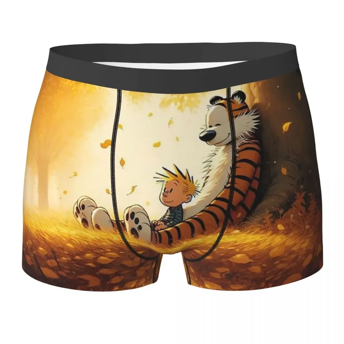 

Boxer Underpants Shorts Calvin Hobbes Classic Panties Men Ventilate Underwear for Homme Man Boyfriend Gift