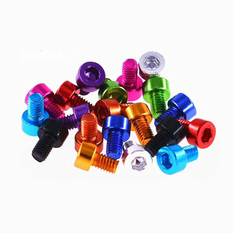 1Pcs M4xL=6-30mm Aluminum Allen Screw Colourful Aluminum Alloy Hexagon Hex Socket Cap Head Machine Screw Bolts