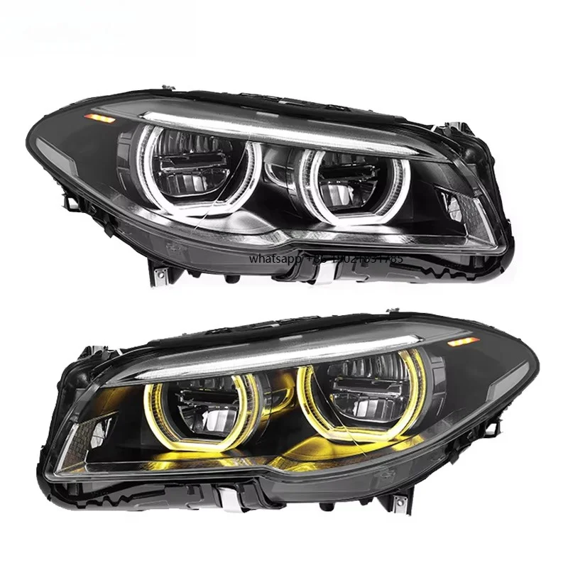 REDFIRE Durable LED Angel Eye Sequential Headlight Assembly 6000K for 5 Series F10/F18 520i/530i/525Li/530Li 2014-2016