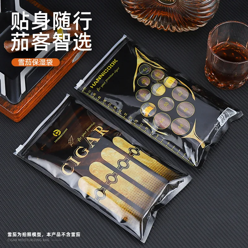 Cigar Moisturizing Bag  65-75% RH Humidifier Bag Humidity Pack Cigar Portable Humidor Zip Bag