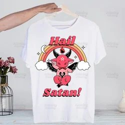 Baphomet Satan T-shirts Summer Men/Women Hip Hop Funny Scary Evil Tshirt Demon Ghost Occult Goat t shirts Short Sleeve Tops