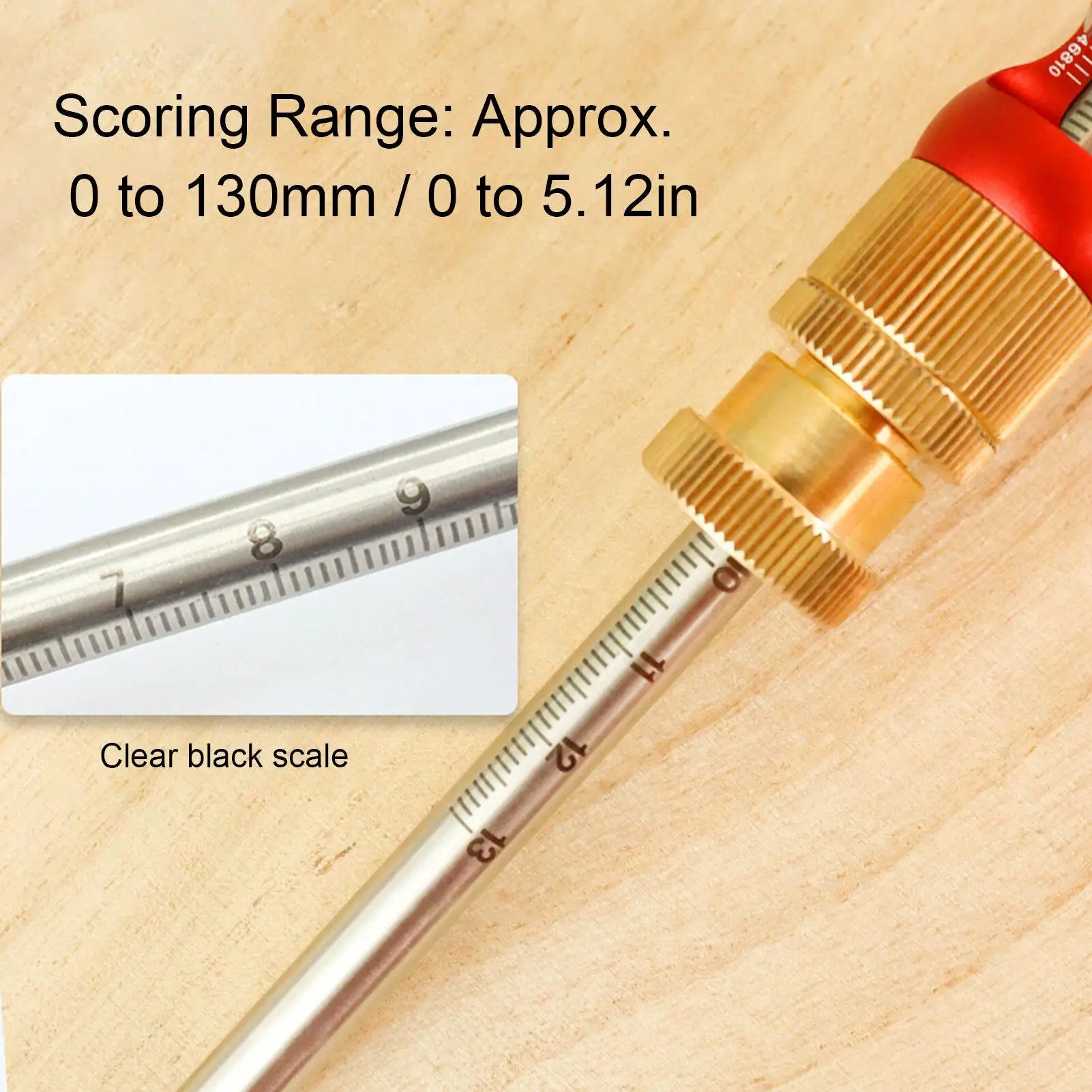 Stainless Steel Woodworking Scriber Gauge 0-130mm with Adjustable Knob - Corrosion-Resistant Tool for Carpenters