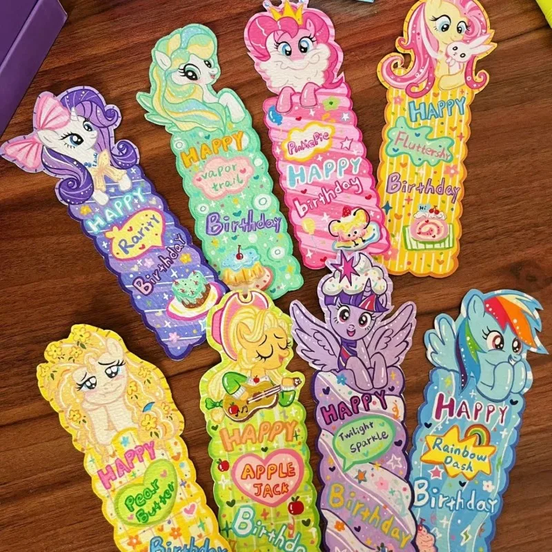 New My Little Pony Twilight Sparkle Pinkie Pie Rainbow Fixed Book Bookmark Cute Cartoon Creative Student Portable Bookmark