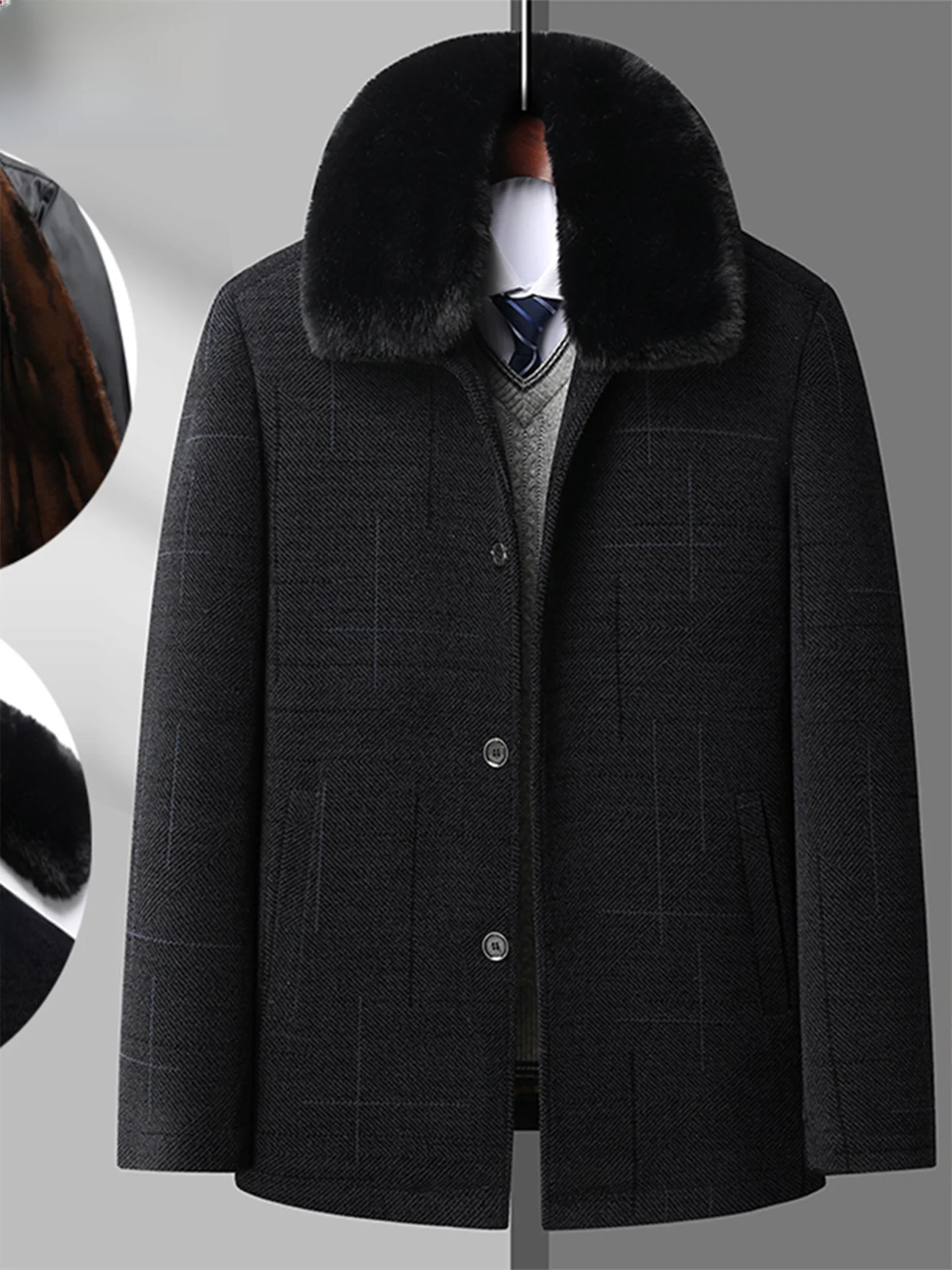 

Thiened Fce на подкладке хлопковое мужское зимнее повседневное морозостойкое пальто для папы подставка Cosite ткань Long Sve