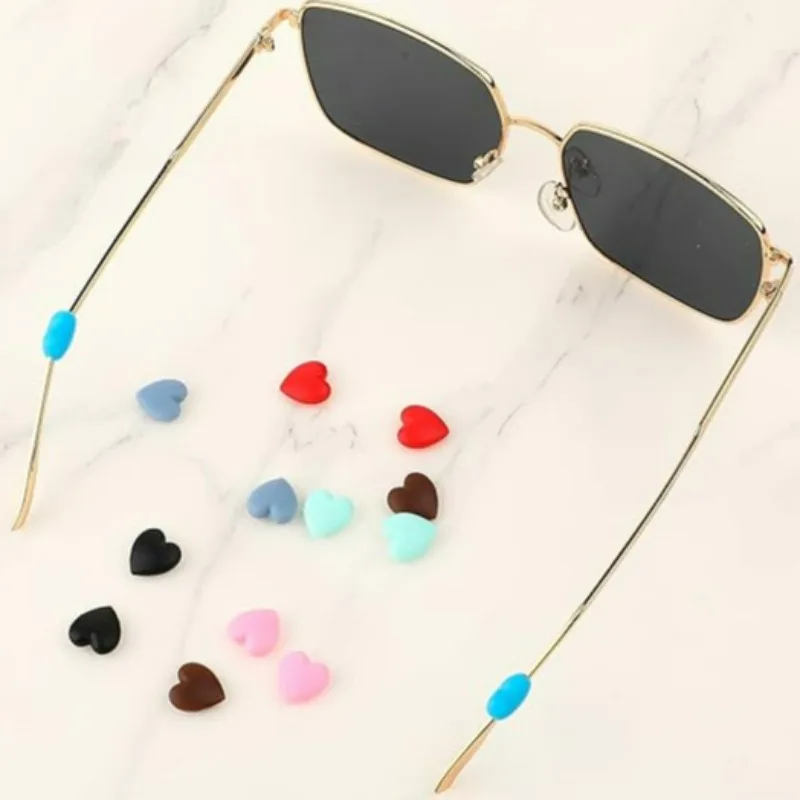 Glasses Anti Slip Ear Hook Spectacles Anti Fall Silicone Ear Grip Firmly Fixed Eyeglasses Brace Heart Shape Eyewear Accessories